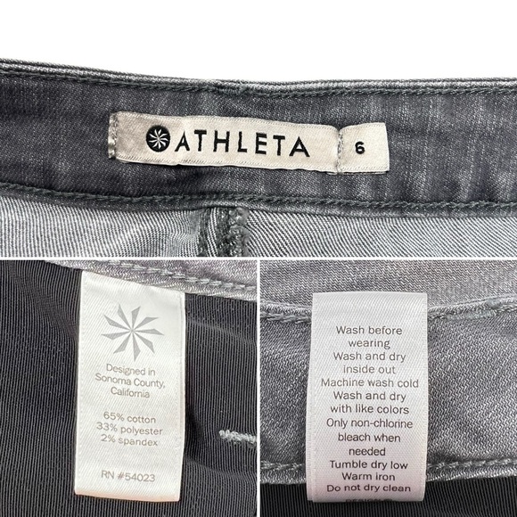 Athleta Sculptek Skinny Jeans Size 6 Gray Wash Ankle Length Good Pre-Owned Cond. - Picture 6 of 8